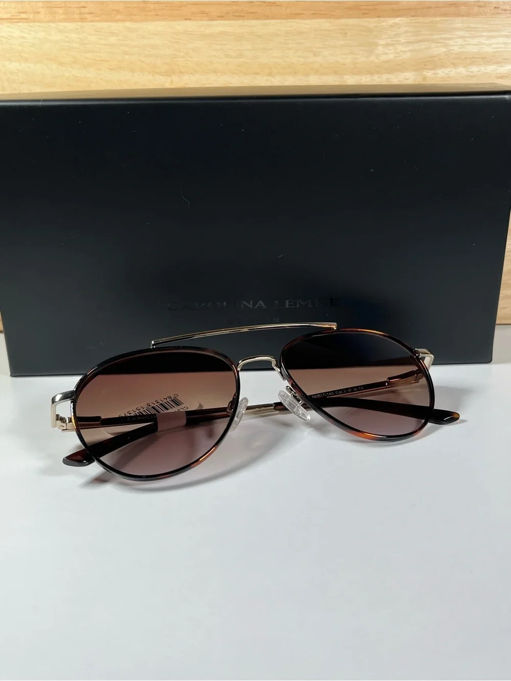Brand New In Box Carolina Lemke Berlin Designer Sunglasses Demi Gold Style